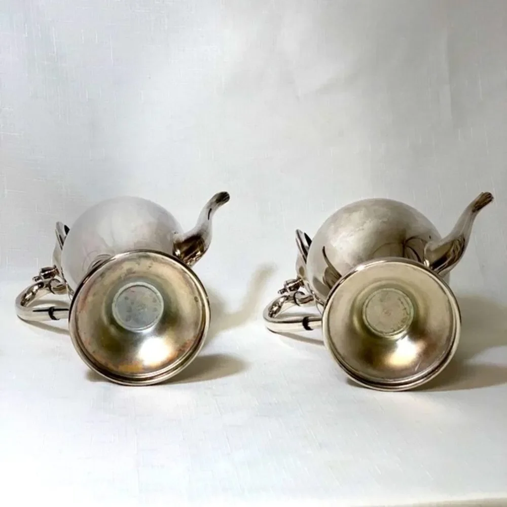 VINTAGE New York Academy Silver Coffee Tea Carafe Set Serving 50s MidCentury Mod